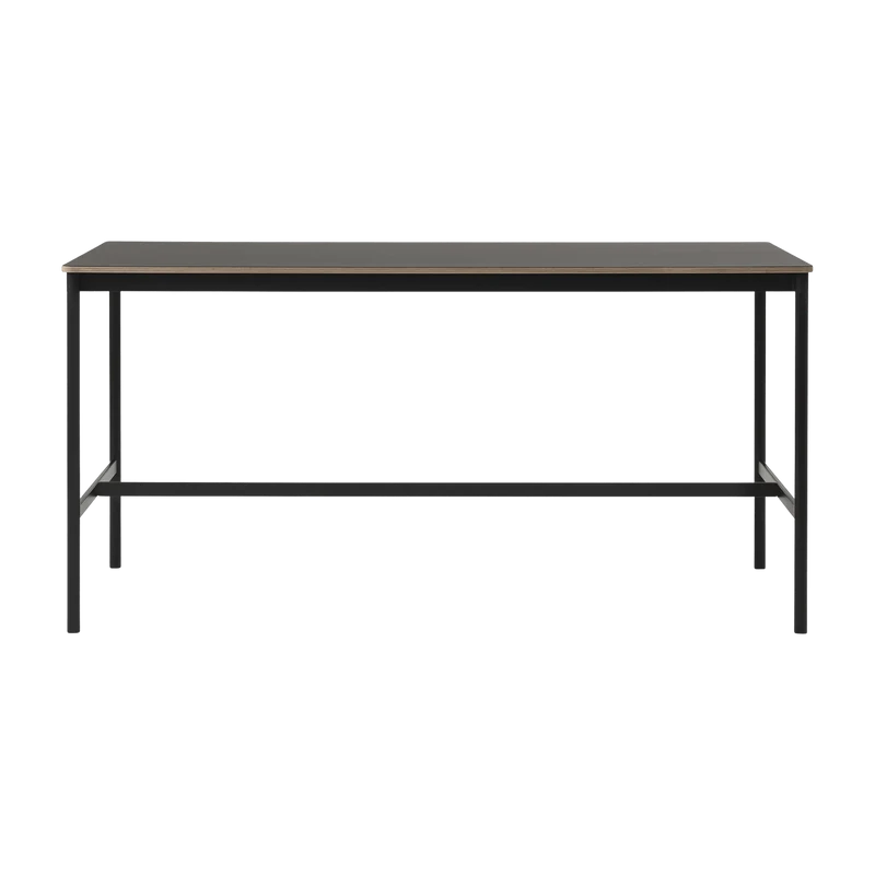 Table haute en linoléum noire contreplaqué 85 x 190 x 95 cm Base - Muuto