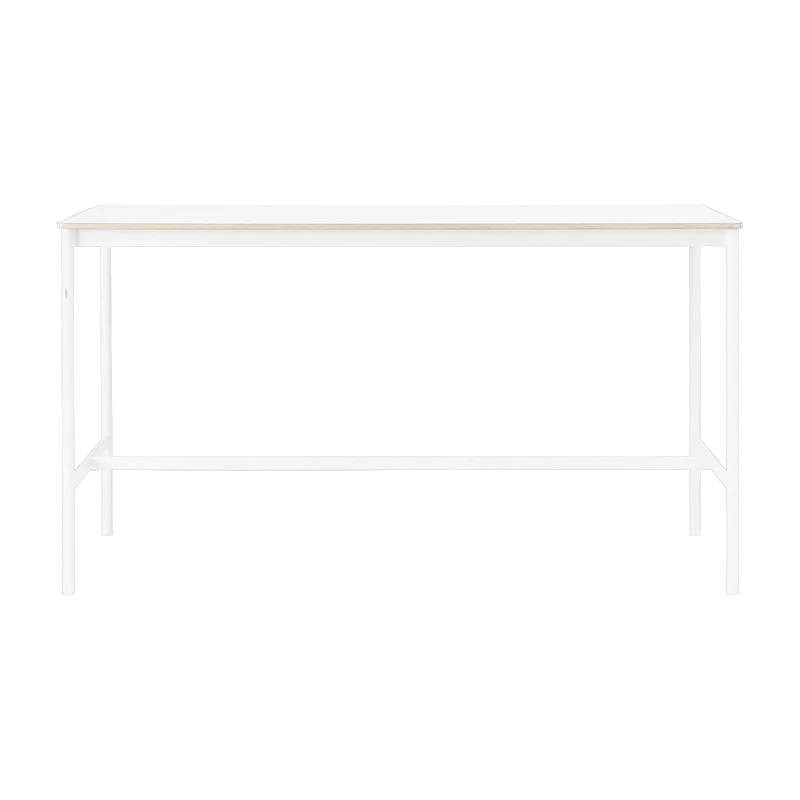 Table haute en contreplaqué stratifié blanche 85 x 190 x 105 cm Base - Muuto