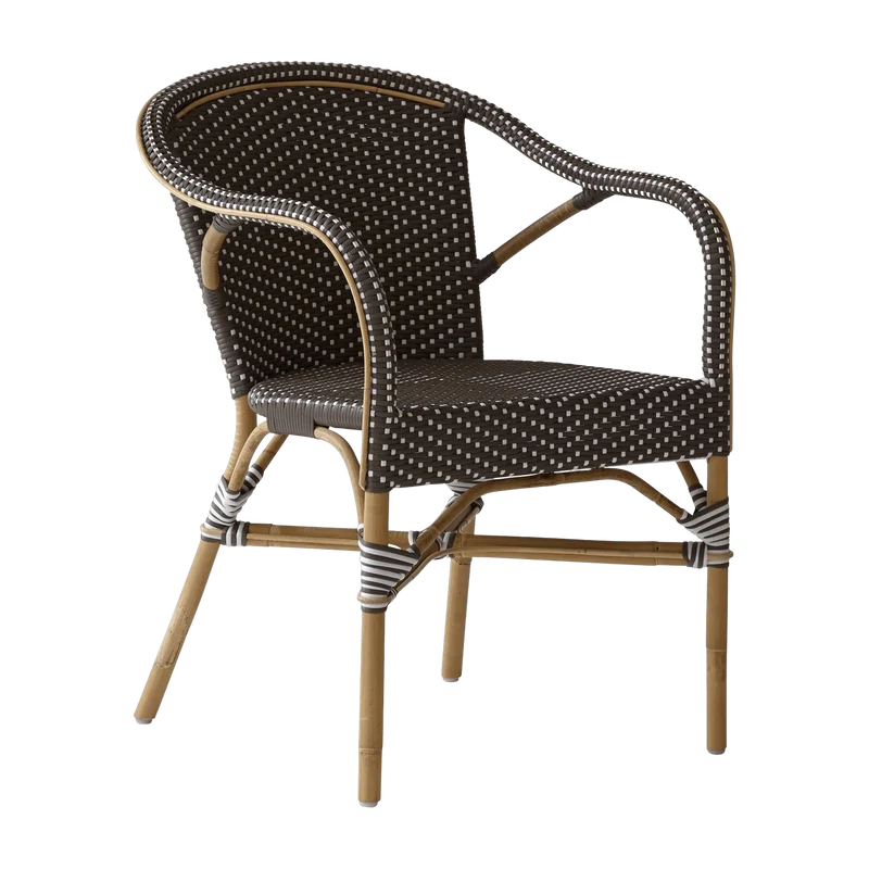 Fauteuil bistrot marron Madeleine - Sika Design