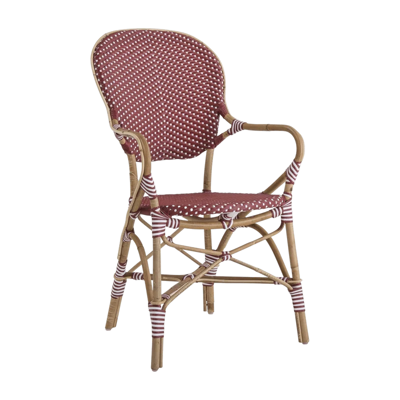 Fauteuil bistrot rouge Isabelle - Sika Design