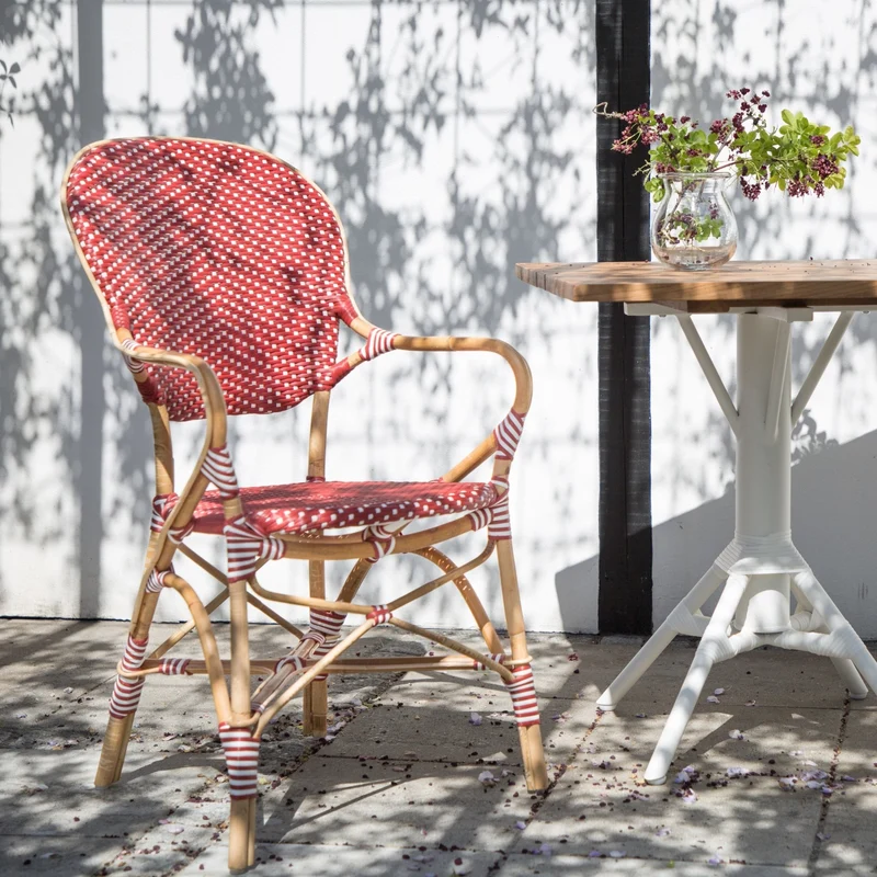 Fauteuil bistrot rouge Isabelle - Sika Design