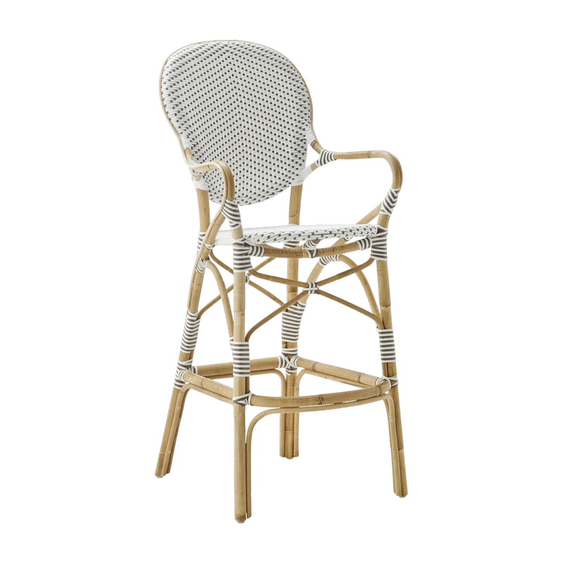 Chaise de bar blanc Isabelle - Sika Design