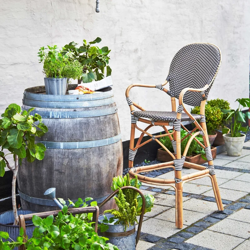 Chaise de bar blanc Isabelle - Sika Design