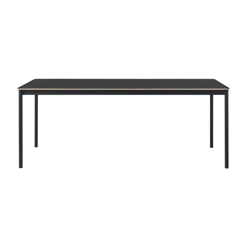Table 140 cm noire et bois piétement noir Base - Muuto