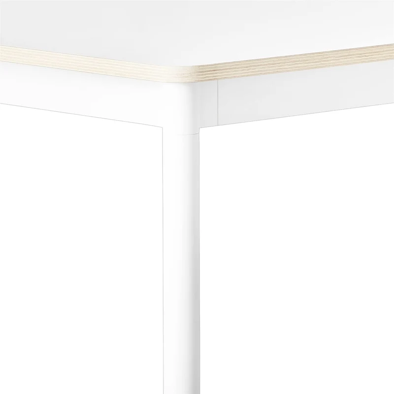 Table blanche bords en bois 190 cm Base - Muuto