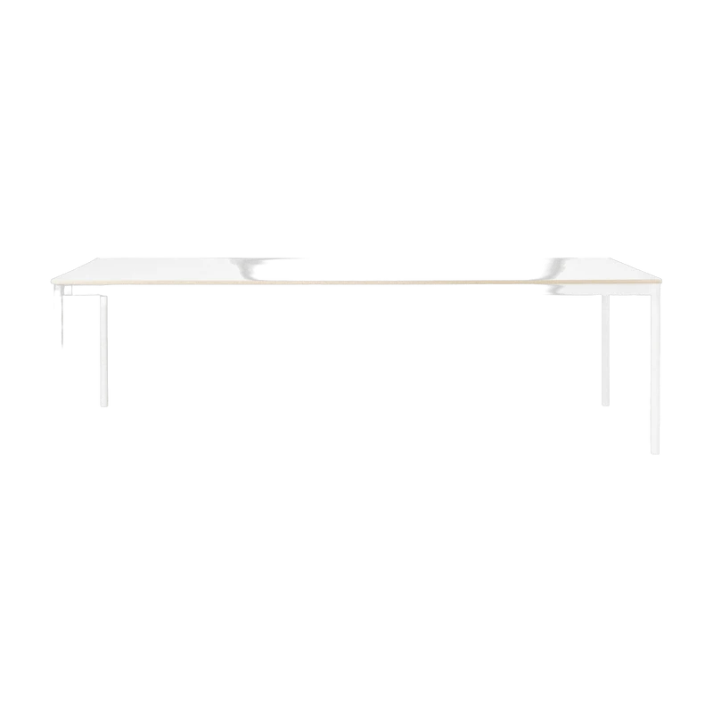Table blanche bords en bois 160 cm Base - Muuto