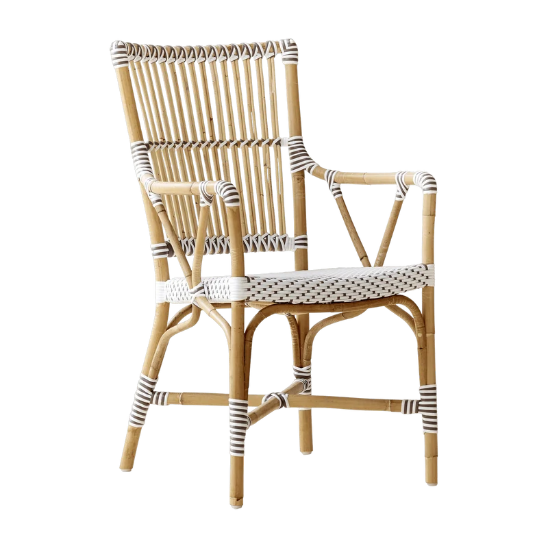 Chaise en rotin avec accoudoirs Monique - Sika Design