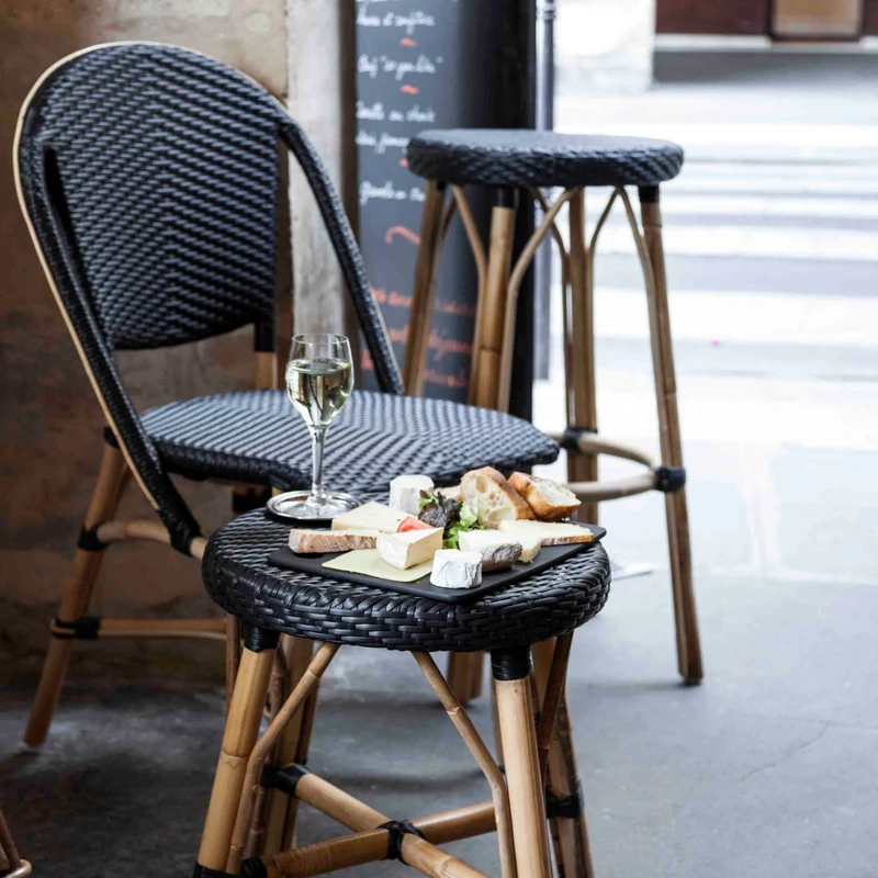 Tabouret en rotin marron 46 cm Simone - Sika Design