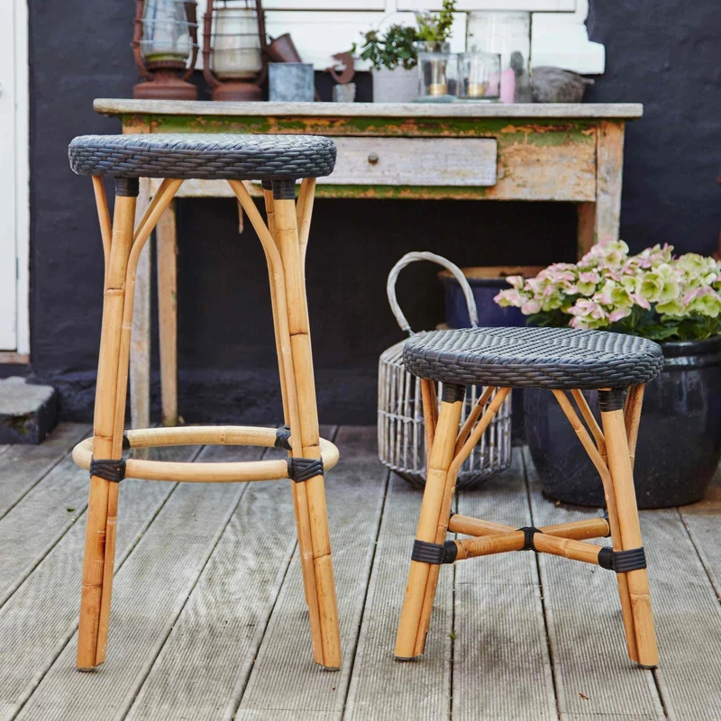 Tabouret en rotin blanc 68 cm Simone - Sika Design