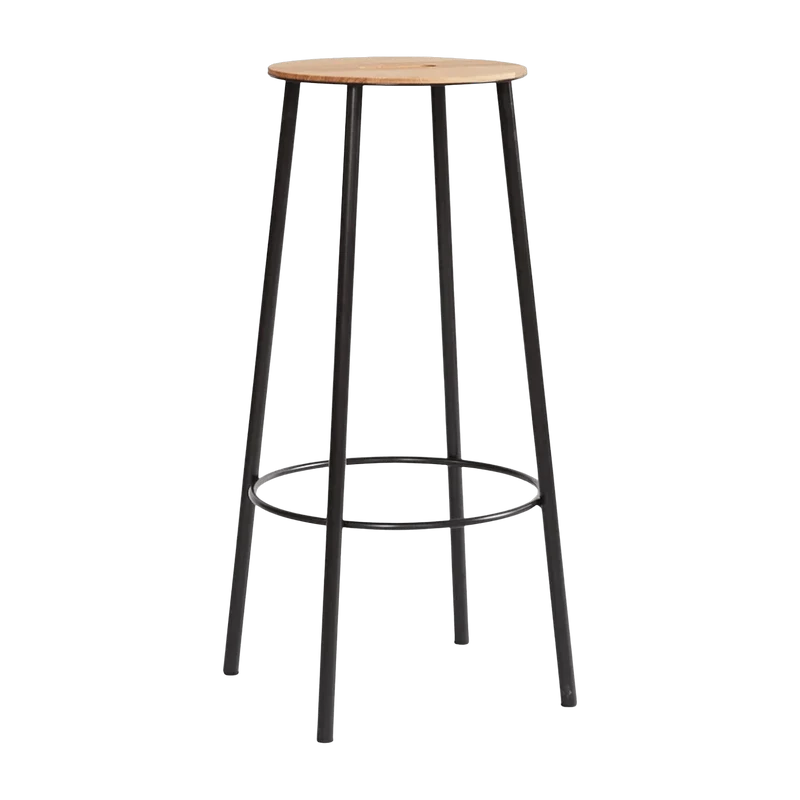Tabouret rond noir 76 cm Adam - Frama