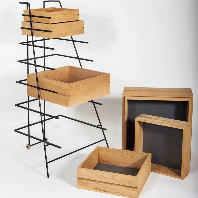 Meuble de rangement design en chêne à tiroirs Sutoa - Frama