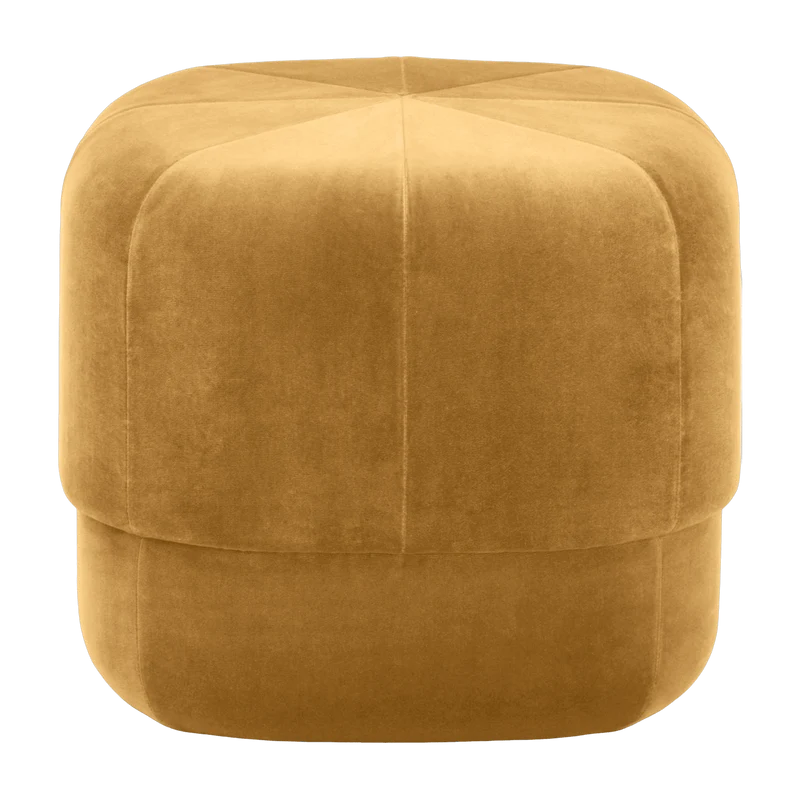 Pouf en velours 46 cm jaune Circus Yellow - Normann Copenhagen