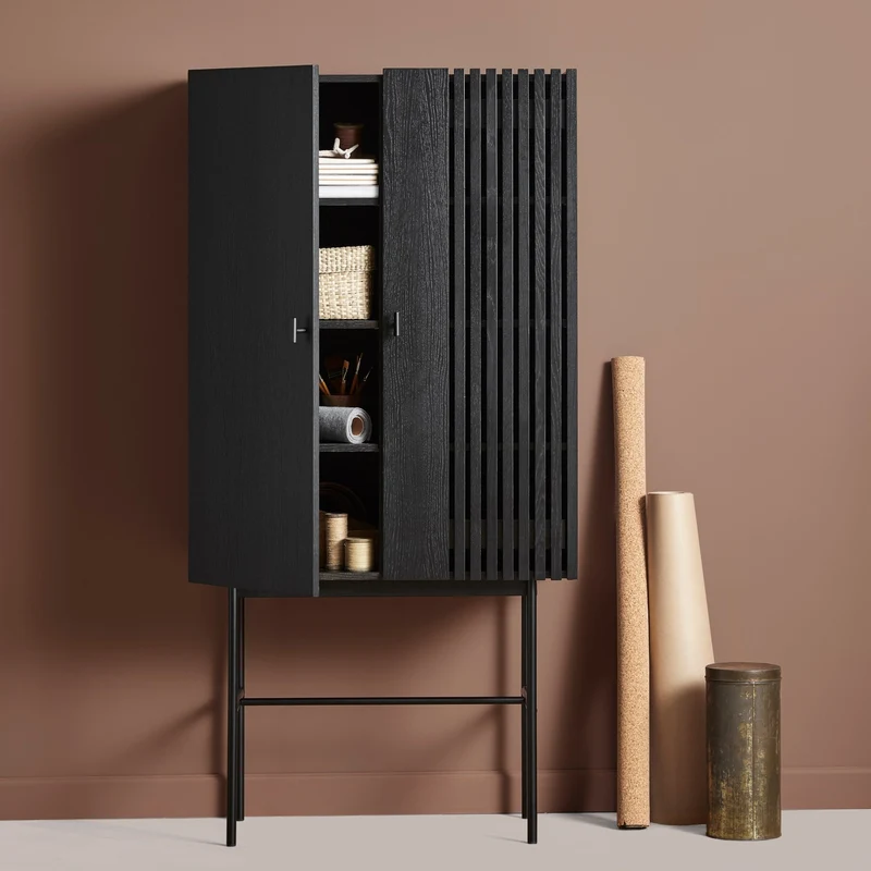 Vaisselier en chêne noir 80 cm Array - Woud