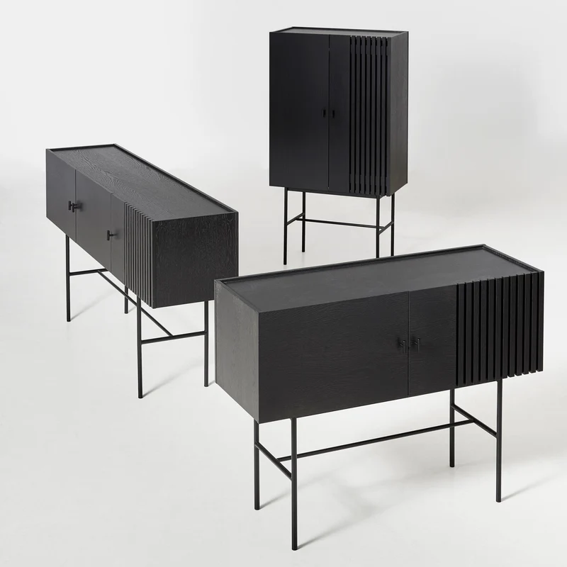 Vaisselier en chêne noir 80 cm Array - Woud