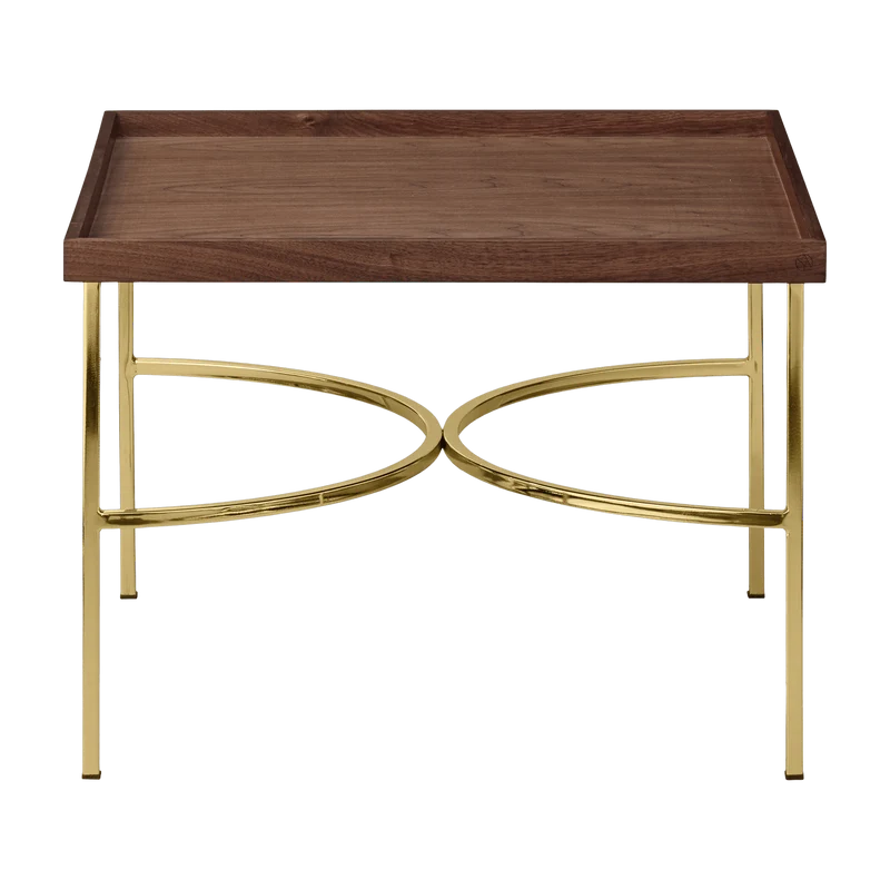 Table basse en noyer et métal doré Unity - AYTM