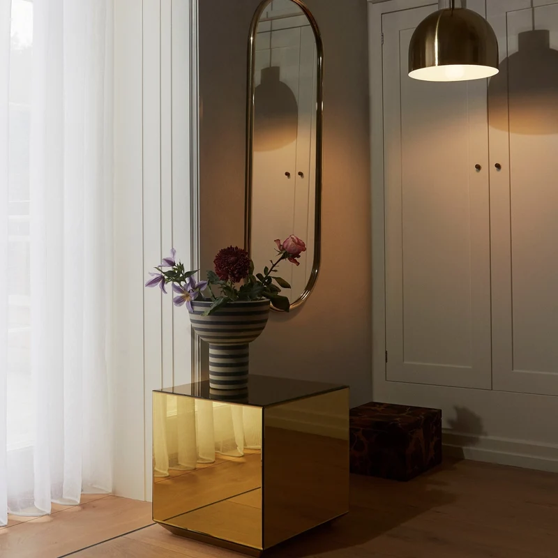 Table d'appoint en verre doré Speculum - AYTM