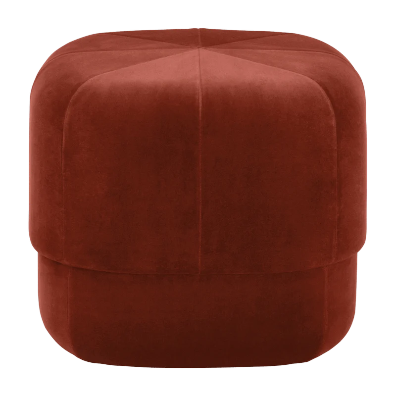Pouf en velours 46 cm rouge Circus Rust - Normann Copenhagen