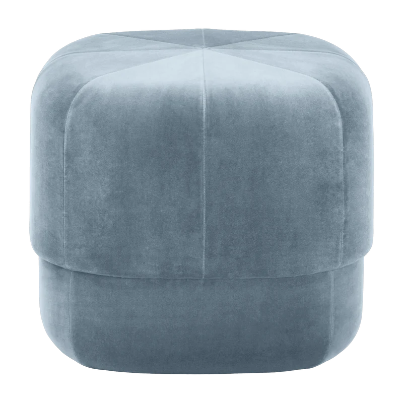 Pouf en velours 46 cm bleu clair Circus Light bleu - Normann Copenhagen