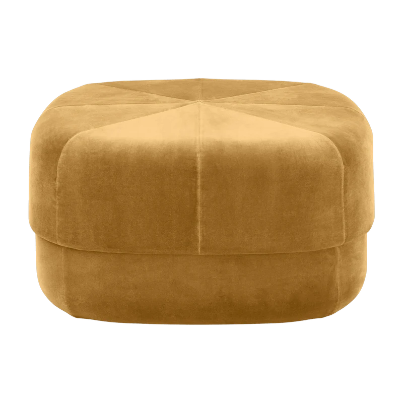 Pouf en velours 65 cm jaune Circus Yellow - Normann Copenhagen