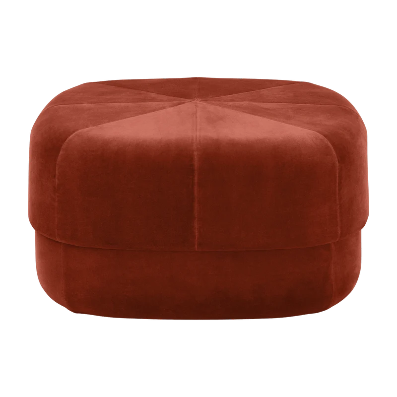 Pouf en velours 65 cm rouge Circus Rust - Normann Copenhagen