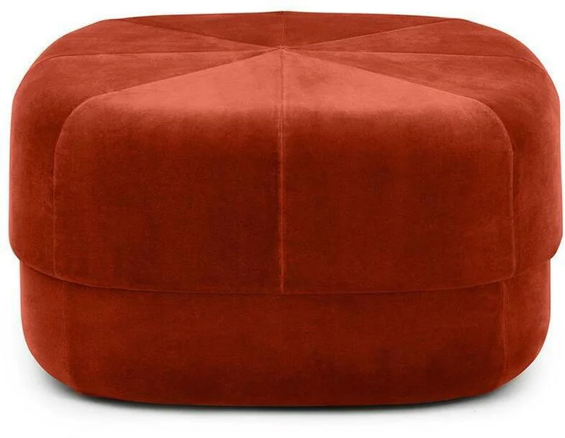 Pouf en velours 65 cm rouge Circus Rust - Normann Copenhagen