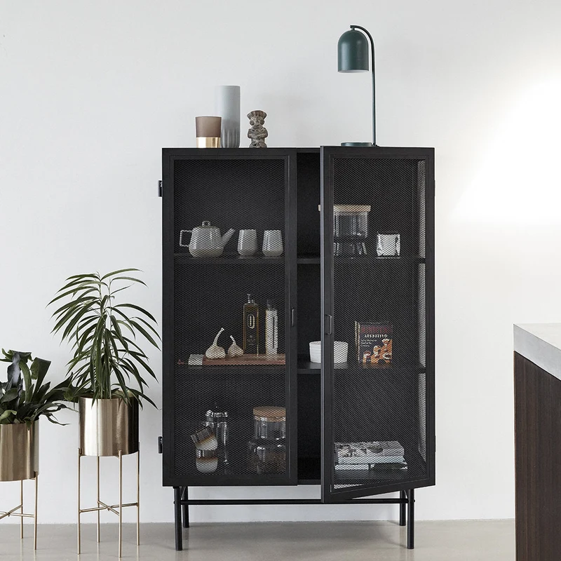Cabinet en métal noir 100 cm - Hübsch