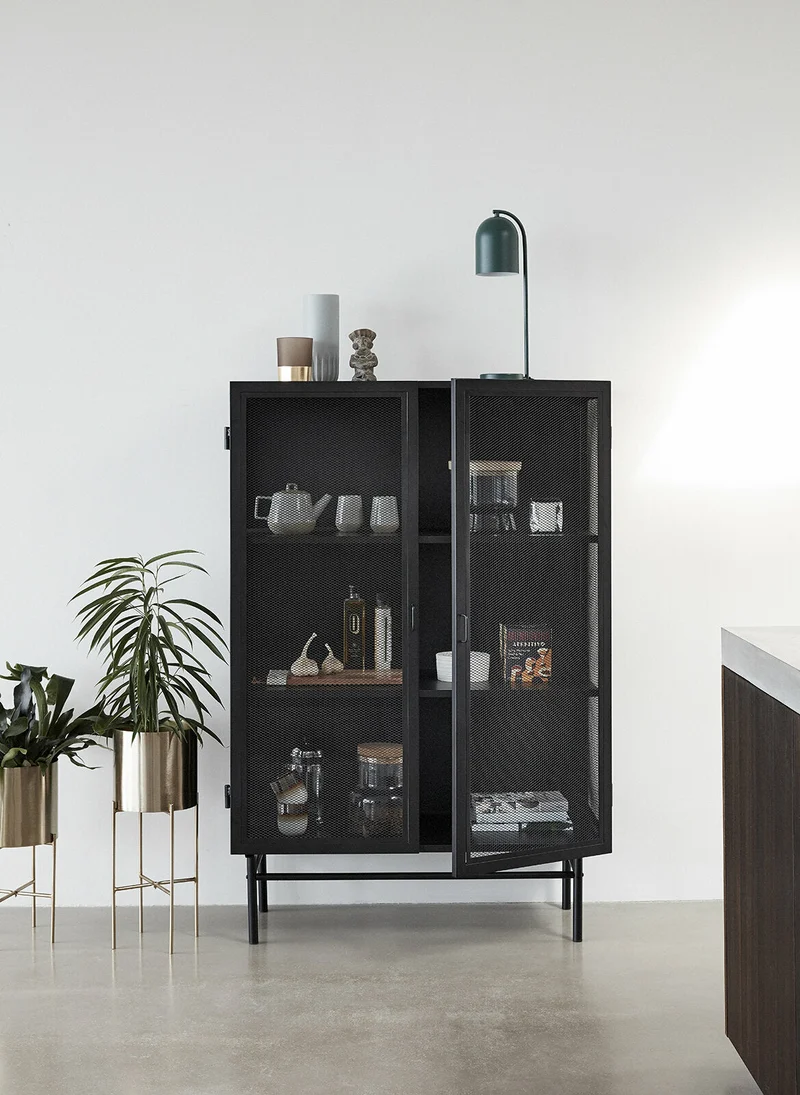 Cabinet en métal noir 100 cm - Hübsch
