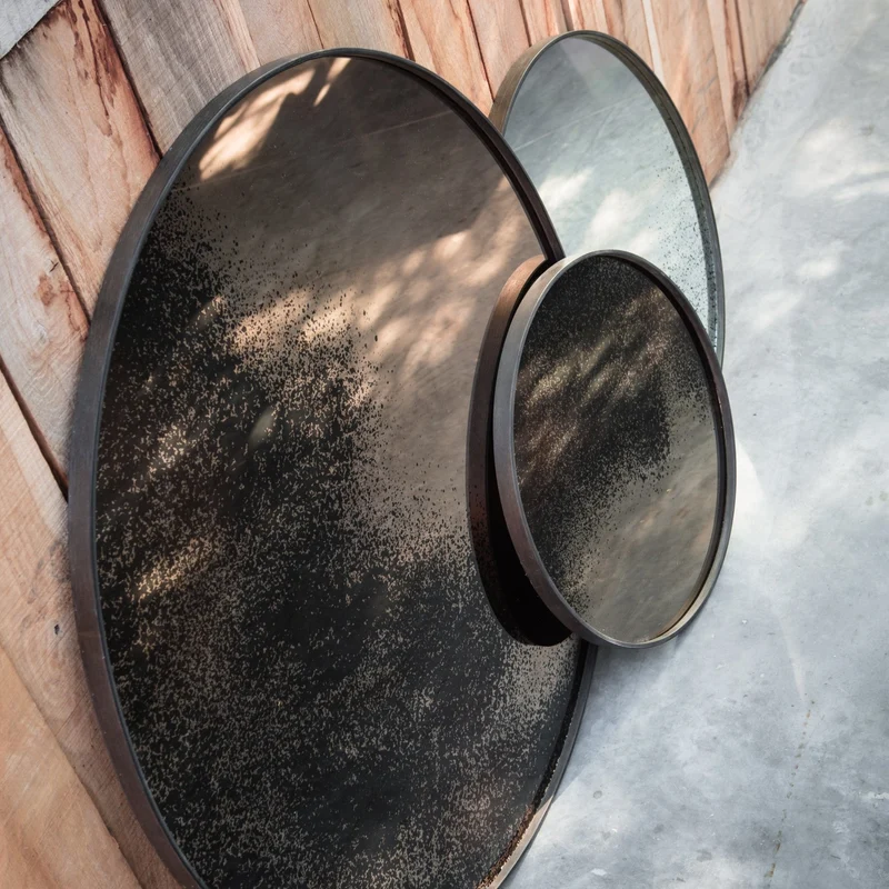 Plateau avec miroir vieilli bronze - Ethnicraft Accessories