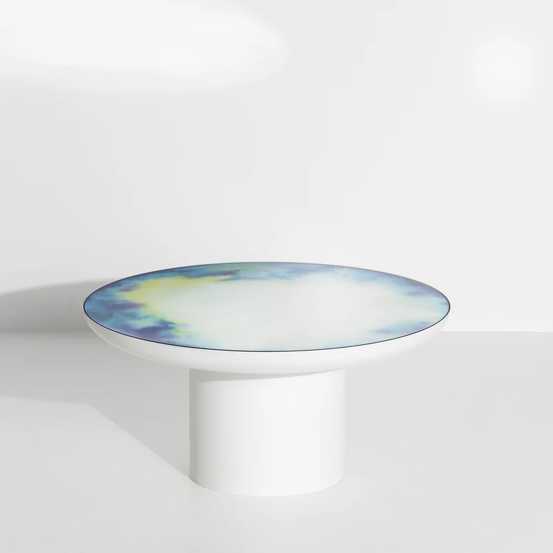 Table basse bleu-jaune 75 cm Francis - Petite Friture