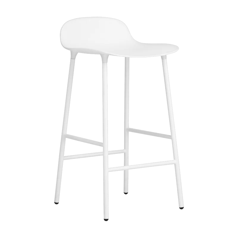 Tabouret de bar en acier et pp blanc 65 cm Form - Normann Copenhagen