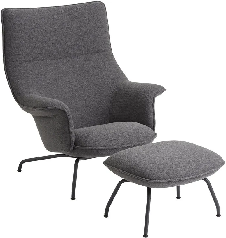 Fauteuil lounge en noir anthracite Doze - Muuto