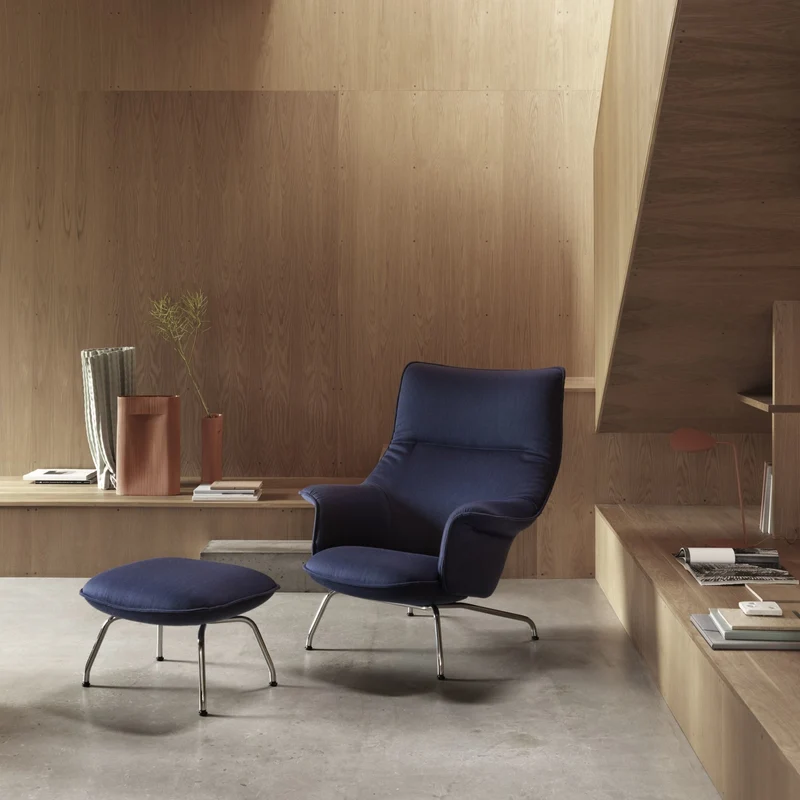 Fauteuil lounge en bleu marine Doze - Muuto