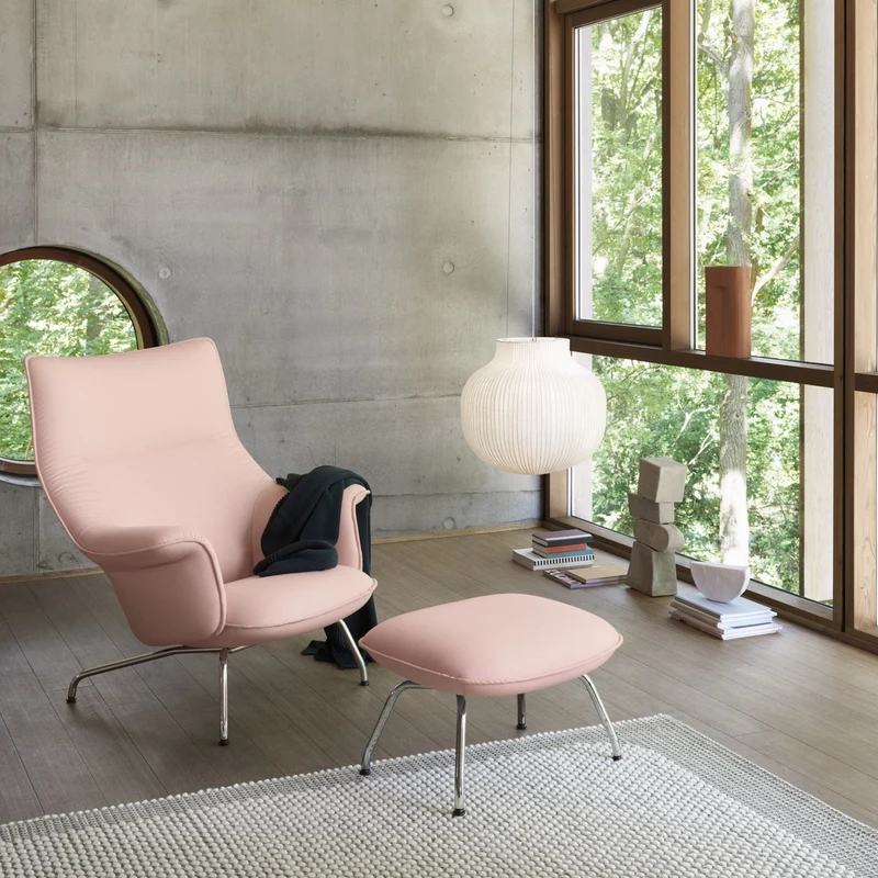 Fauteuil lounge en bleu marine Doze - Muuto
