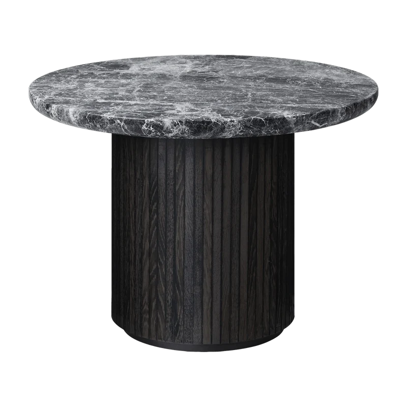 Table basse ronde en marbre gris diamètre 60 cm Moon - Gubi