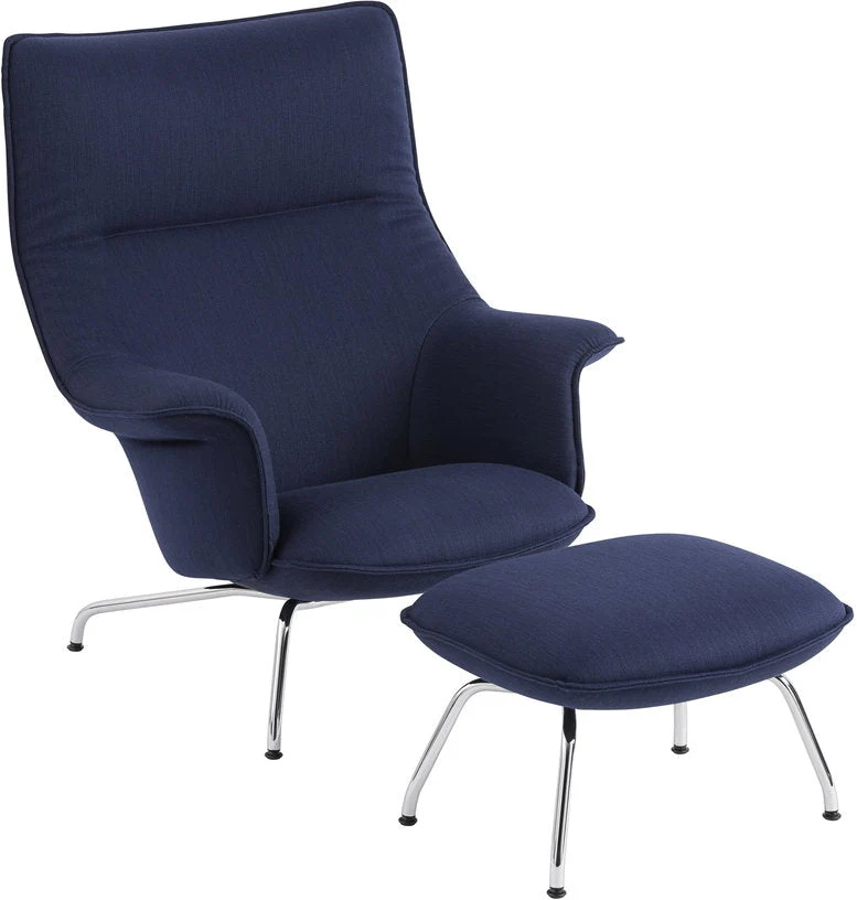 Repose-pieds bleu marine Doze - Muuto