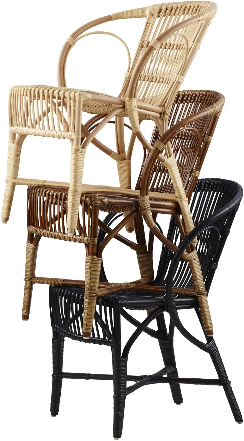 Chaise en rotin noir Wengler - Sika Design