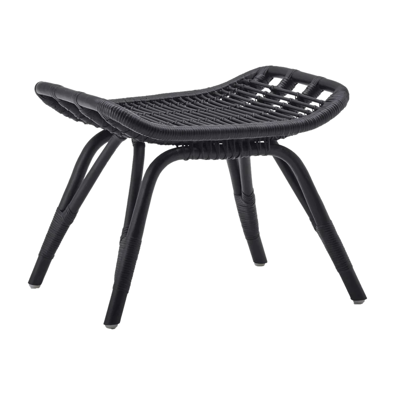 Tabouret en rotin noir Monet - Sika Design