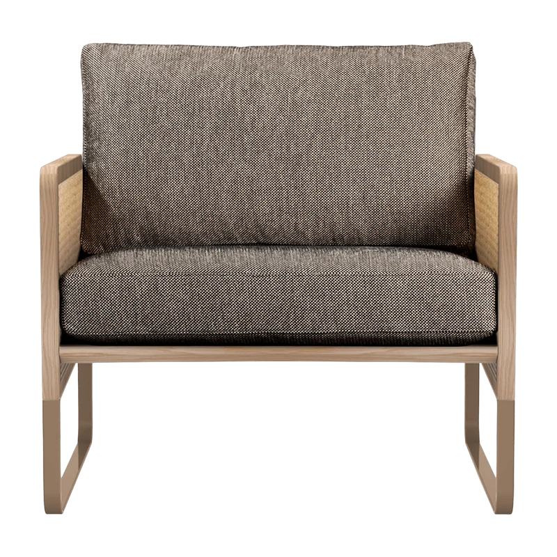 Fauteuil gris en chêne Cannage - RED Edition