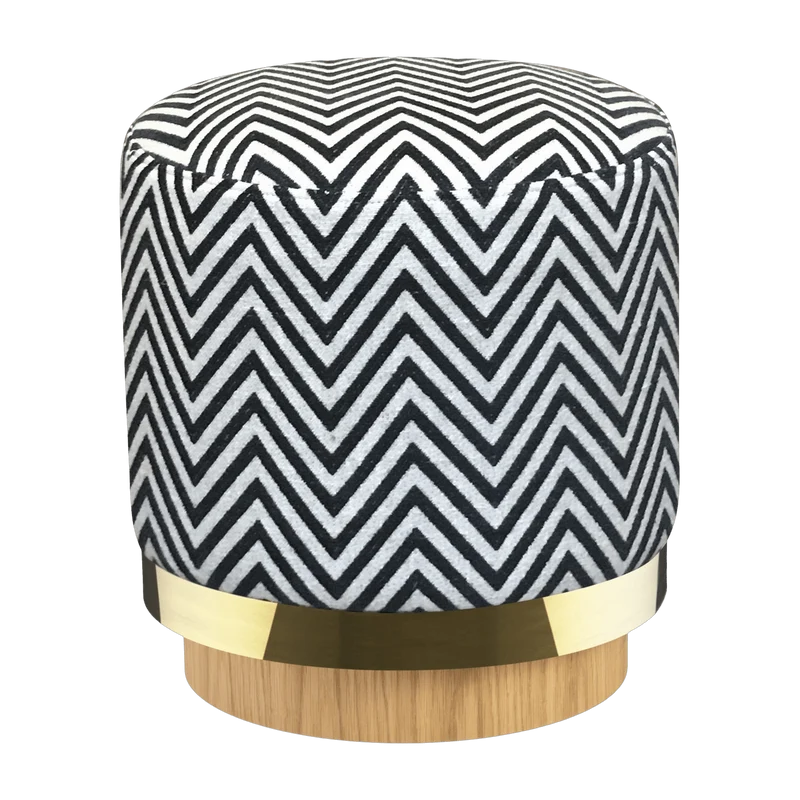 Tabouret en tissu à motif zebra Stool - RED Edition