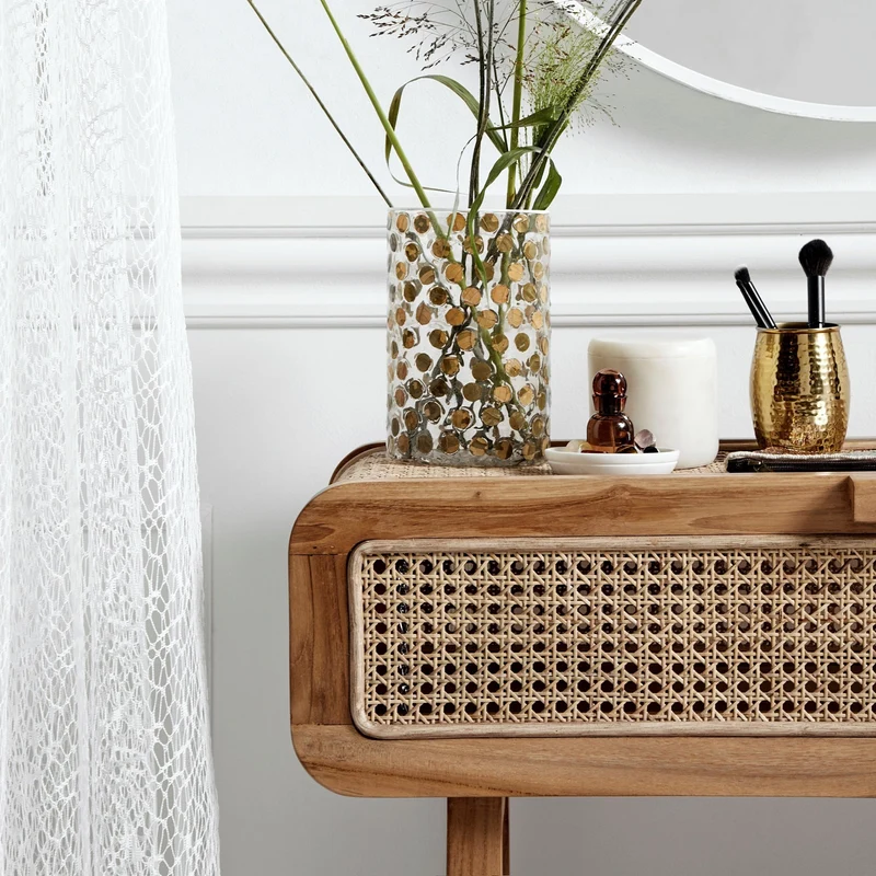 Console en teck et cannage - Nordal
