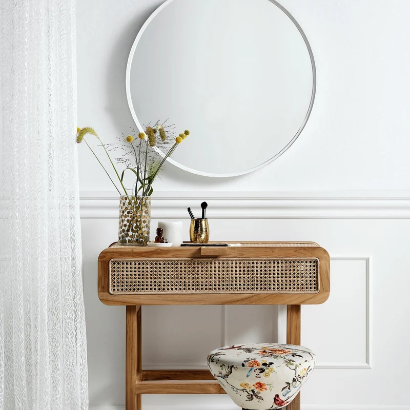 Console en teck et cannage - Nordal