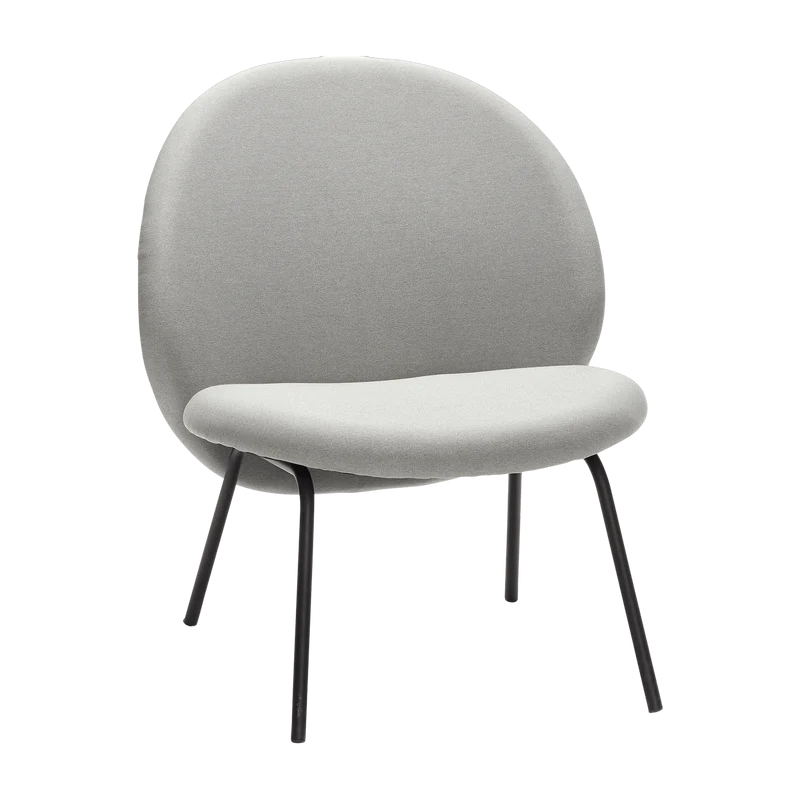 Fauteuil lounge en tissu gris - Hübsch