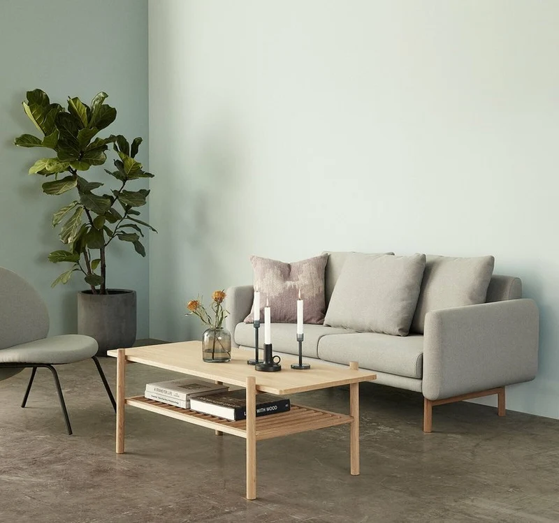 Fauteuil lounge en tissu gris - Hübsch