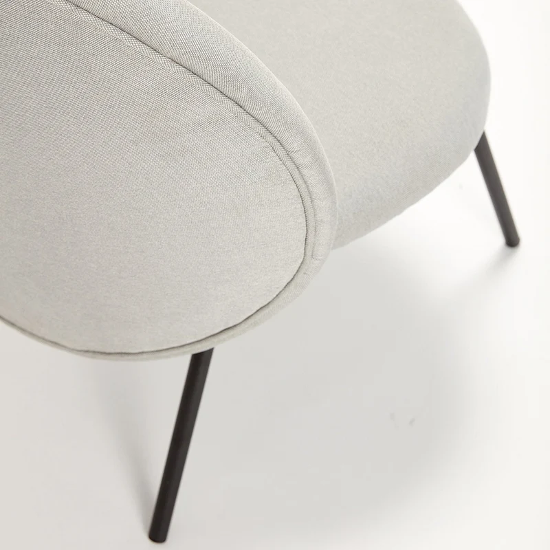 Fauteuil lounge en tissu gris - Hübsch
