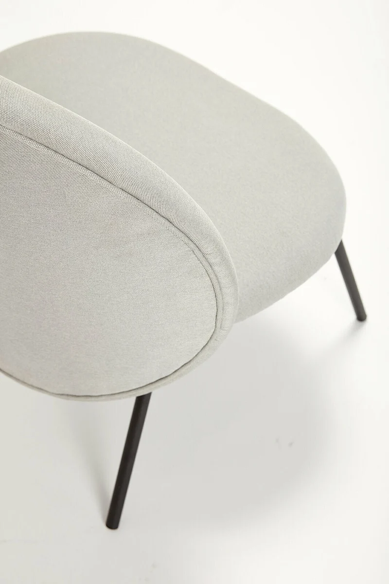 Fauteuil lounge en tissu gris - Hübsch