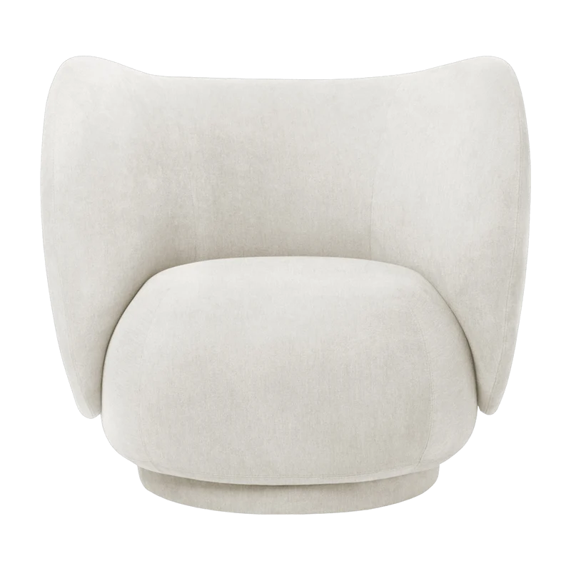 Fauteuil lounge blanc brossé Rico - Ferm Living