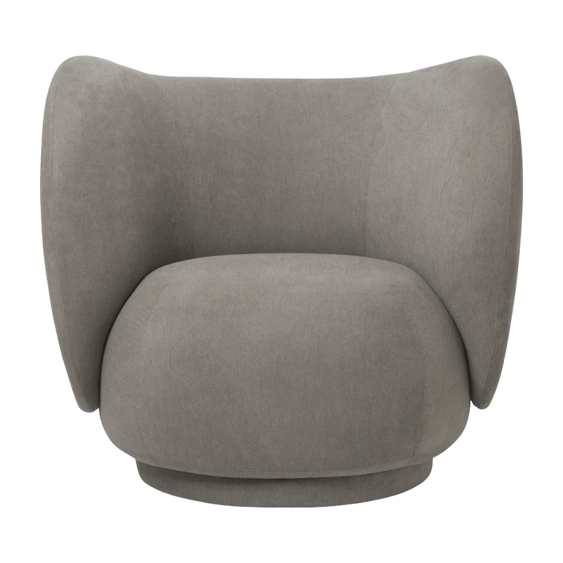 Fauteuil lounge gris chaud brossé Rico - Ferm Living