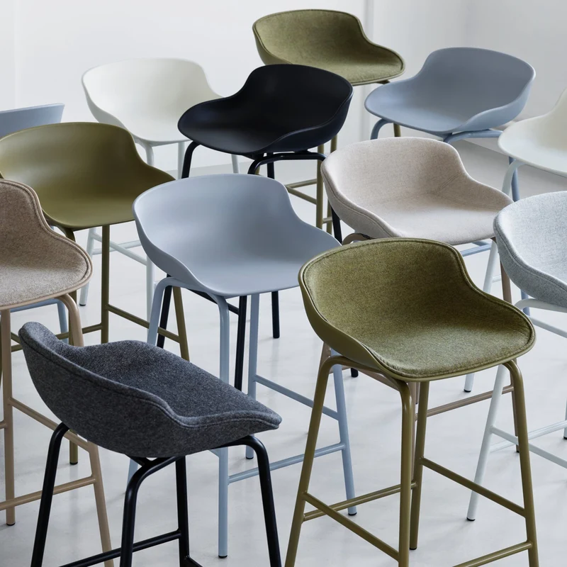 Tabouret de bar en acier et pp blanc 75 cm Hyg - Normann Copenhagen