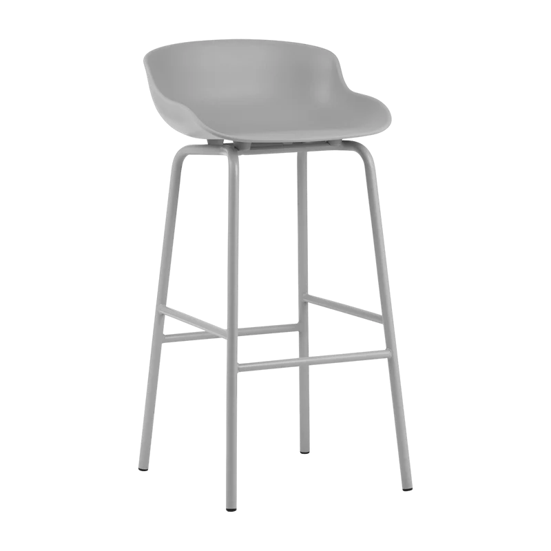 Tabouret de bar en acier et pp gris 75 cm Hyg - Normann Copenhagen