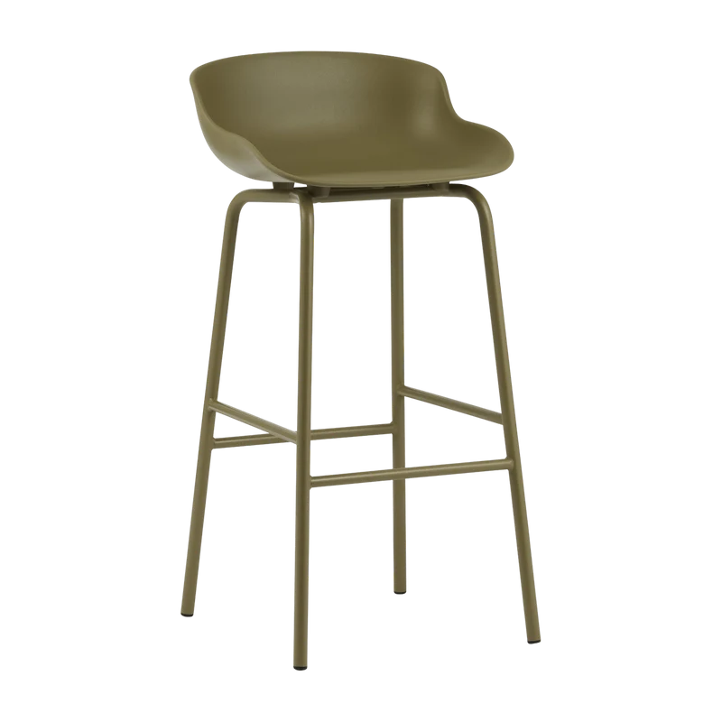 Tabouret de bar en acier et pp olive 75 cm Hyg - Normann Copenhagen